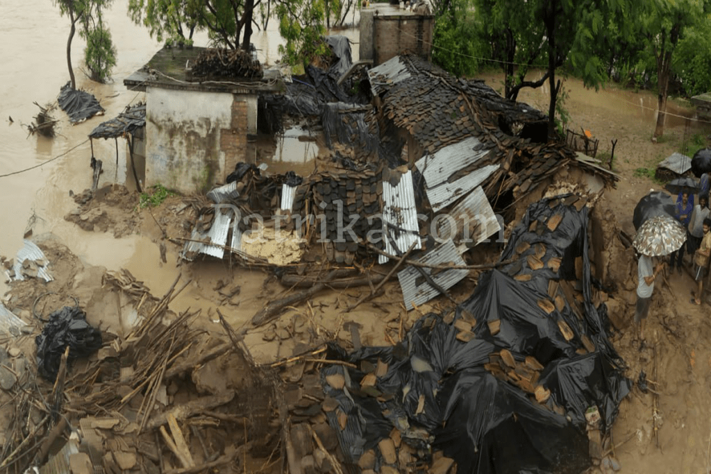 Devastation Scene After Flood