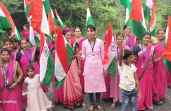 रंगोली और तिरंगा राखी से दिया स्वतंत्रता का संदेश - image