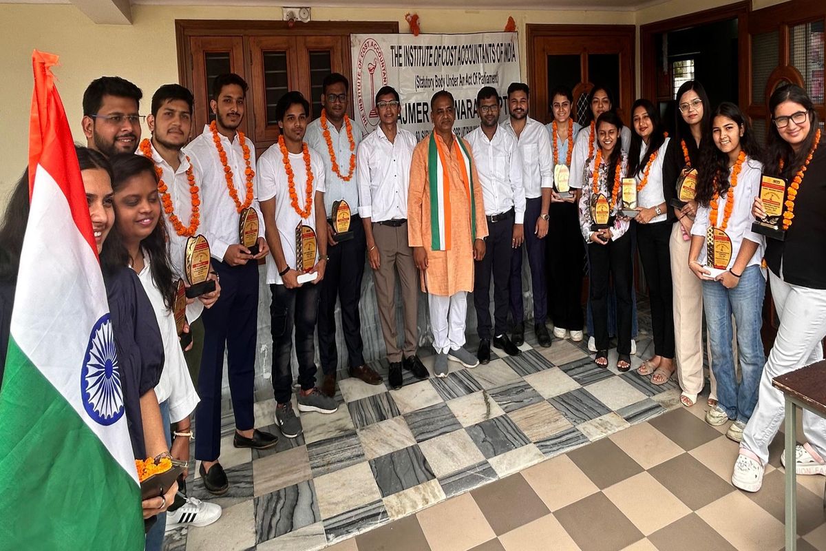 Vaibhav got 45th rank in CMA Intermediate