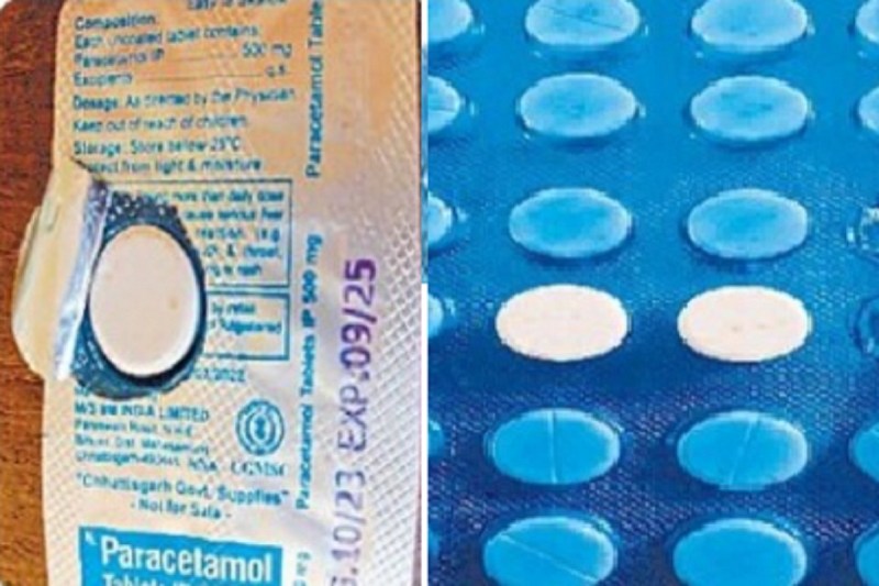 फंगस लगी पैरासिटामॉल टैबलेट की हो रही सप्लाई (Photo source- Patrika)