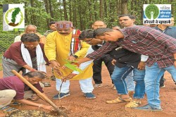 हरित प्रदेश अभियान: एक पेड़ पूर्वजों के नाम… विधायक बघेल ने लगाया बरगद का पौधा - image