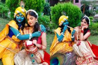 लखनऊ में जन्माष्टमी का उल्लास, राधा-कृष्ण की वेशभूषा में सजा शहर (फोटो सोर्स : Patrika/ ritesh singh)