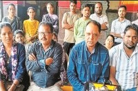 NHM employees indefinite strike (Photo source- Patrika)