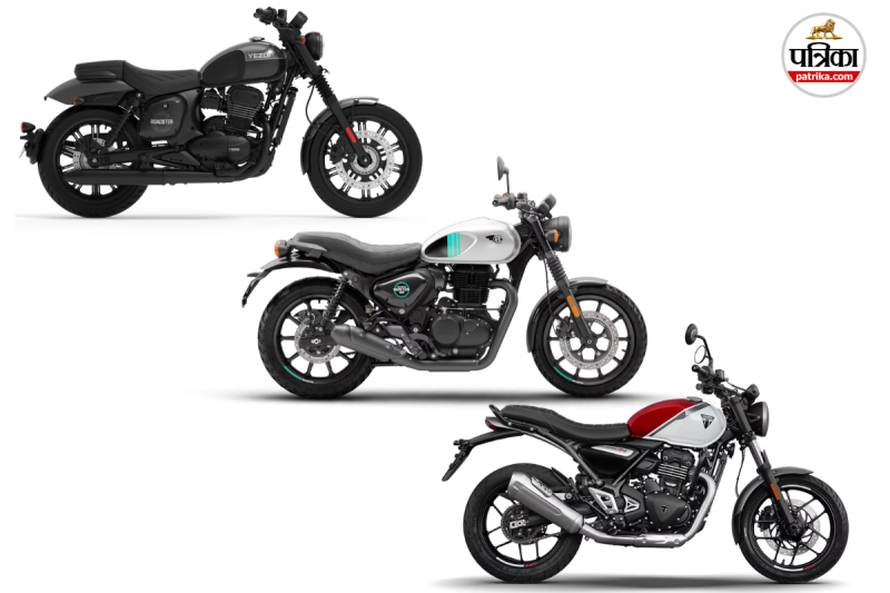 2025 Yezdi Roadster vs Triumph Speed T4 vs Royal Enfield Hunter 350