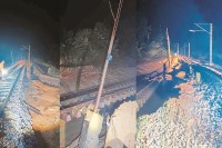 भारी बारिश ने रोकी रेल सेवा (Photo source- Patrika)