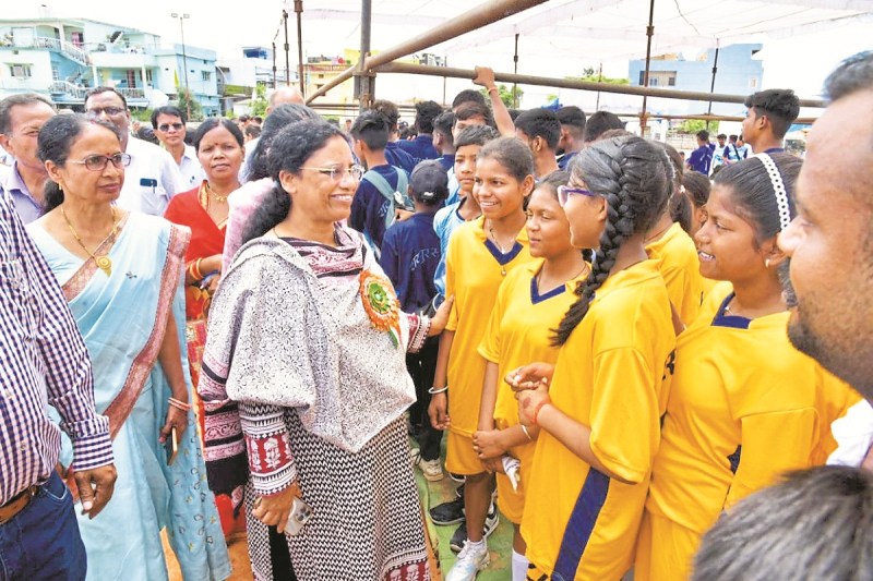 विधायक उसेंडी ने किया शालेय क्रीड़ा स्पर्धा का शुभारंभ (Photo source- Patrika)