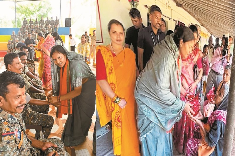 मंत्री लक्ष्मी राजवाड़े का दंतेवाड़ा दौरा (Photo source- Patrika)
