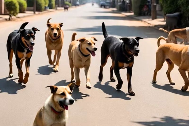 एंटी-रेबीज अभियान बना दिखावा! सड़कों पर बढ़ता खतरा, आवारा कुत्तों और मवेशियों पर काबू नहीं पा सका निगम...(photo-patrika)