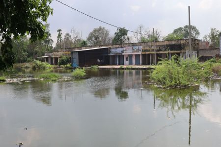 आधी अनाज मंडी पानी में डूबी, कामकाज ठप Half the grain market is submerged in water, work stopped