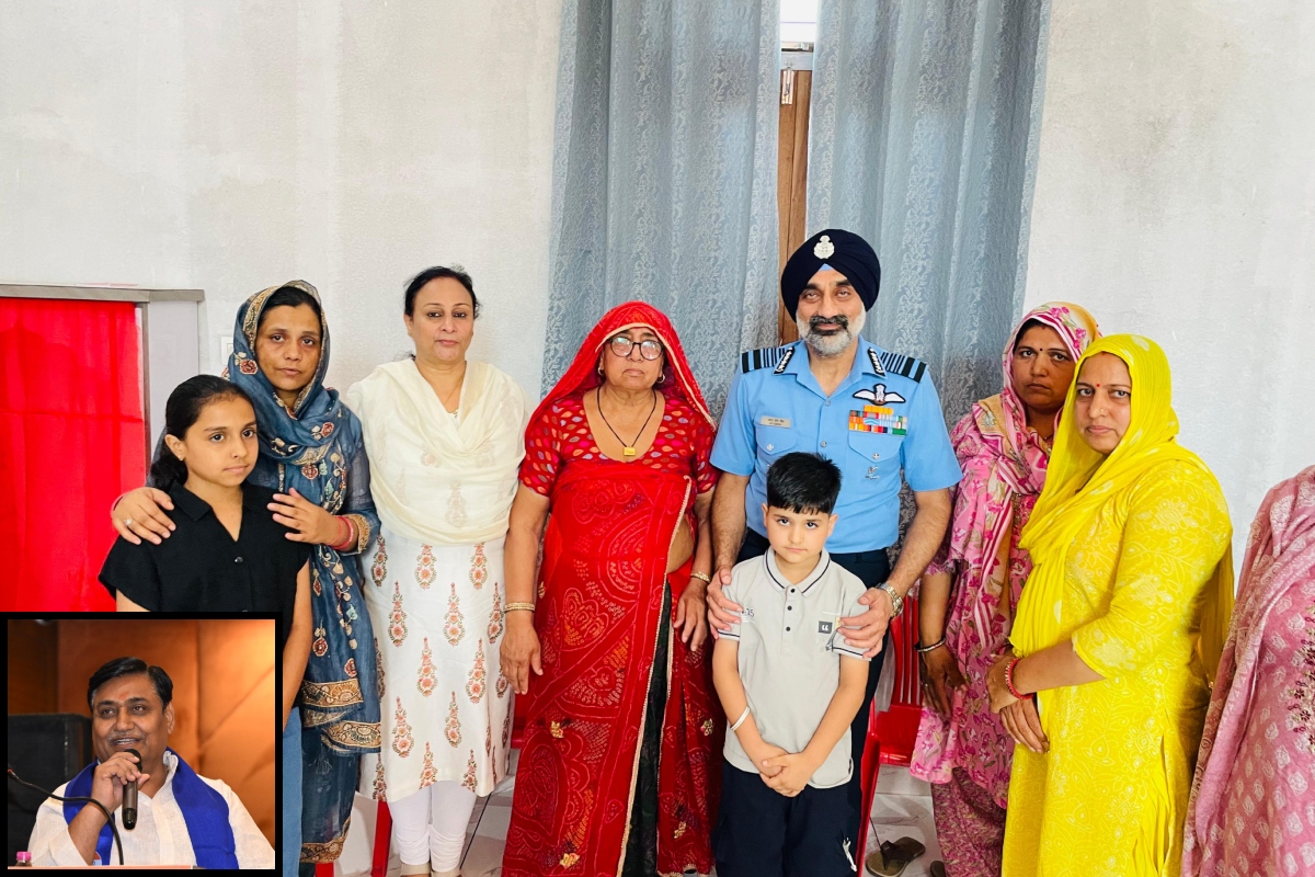 Air Force chief met family of martyr Surendra Moga