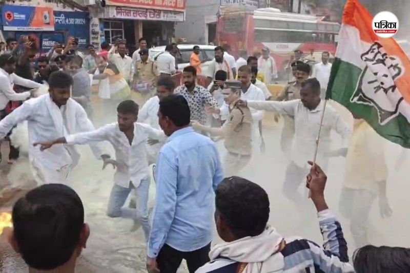 CG News: बिजली कटौती को लेकर कांग्रेसियों का प्रदर्शन, पुतला दहन के दौरान हुआ हंगामा...(photo-patrika)