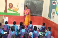 रायपुर में शिक्षक युक्तियुक्तकरण विवाद(photo-patrika)