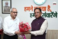 मुख्यमंत्री से बीएसपी के नए निदेशक महापात्र ने की मुलाकात (फोटो सोर्स- DPR)