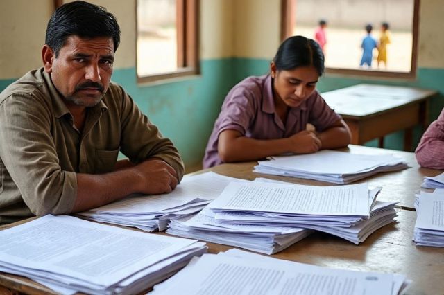 यू डाइस पोर्टल पर विद्यार्थियों की प्रगति रिपोर्ट नहीं अपलोड, फोटो एआइ