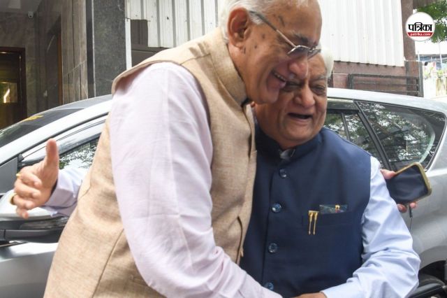 श्रीनिवासन के. स्वामी संग प्रधान संपादक गुलाब कोठारी 