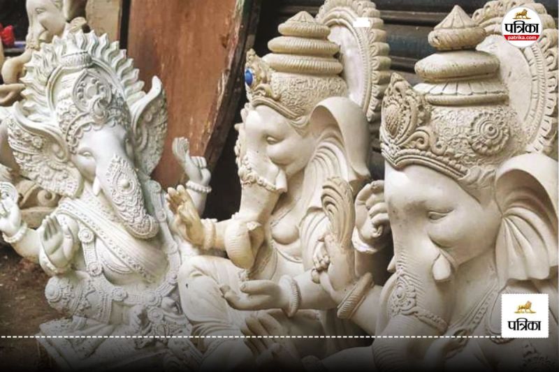 POP की मूर्ति बनाई तो कार्रवाई की पक्की...(photo-patrika)