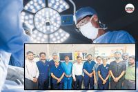 महिला का इलाज करने वाली कैंसर सर्जरी विभाग की टीम (फोटो सोर्स- पत्रिका)
