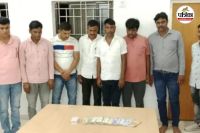 जंगल में पुलिस की दबिश, 8 जुआरी गिरफ्तार (Photo source- Patrika)