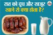 Khajoor With Milk Benefits: सोने से पहले दूध और खजूर खाने से सेहत को मिल सकते
हैं ये 7 स्वास्थ्य लाभ