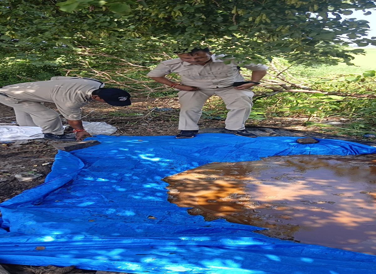 भितरवार के गांव में कार्रवाई, आठ लाख की अवैध शराब पकड़ी