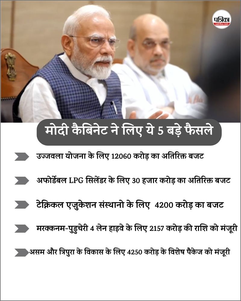 Five major decisions of Modi cabinet