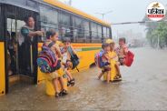 School Bus Stuck Mumbai Rains