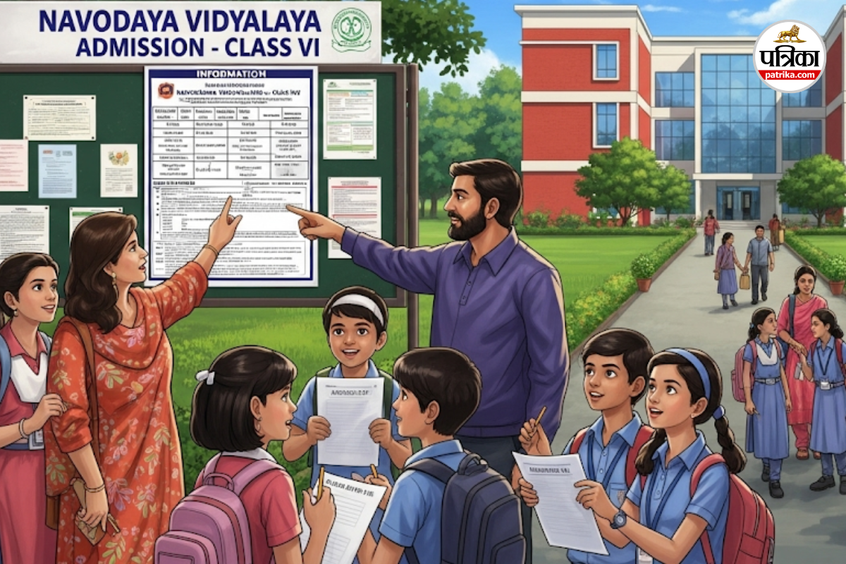 नवोदय विद्यालय प्रवेश परीक्षा की लास्ट डेट बढ़ा दी गई (Photo source- Patrika)