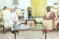 राष्ट्रपति से अचानक मिलने पहुंचे पीएम मोदी, जानें क्या हुई बात? - image
