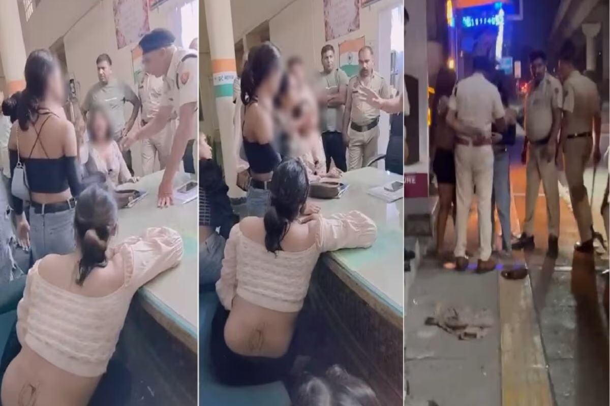 police transgenders clash in gurugram vehicles broken in violent