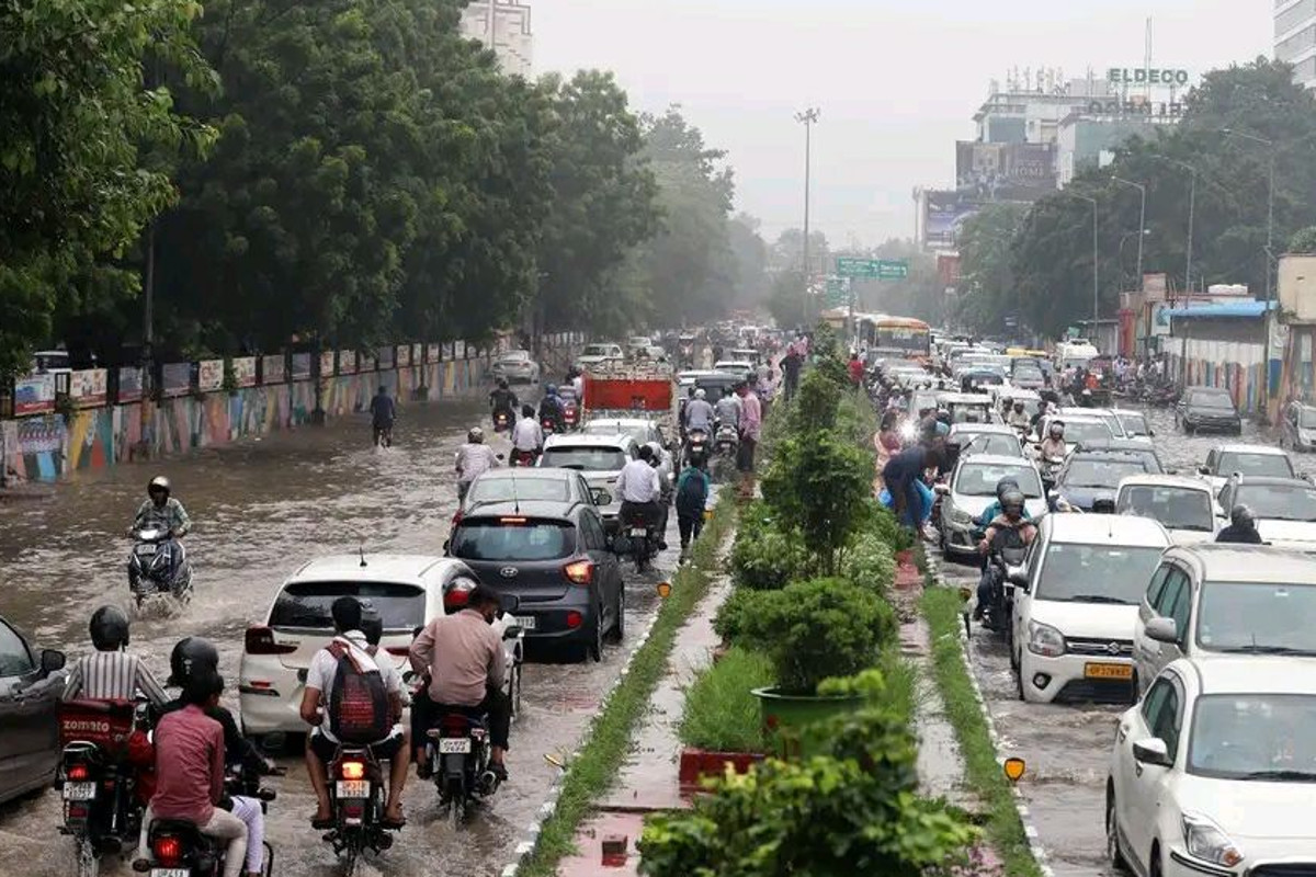 बारिश का कहर, मौसम विभाग का अपडेट फोटो सोर्स : Patrika