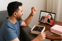 Raksha Bandhan 2025: डिजिटल राखी सेलिब्रेशन का बढ़ गया ट्रेंड, भाइयों से दूर
बहनें ऑनलाइन ऐसे मना रही रक्षाबंधन - image