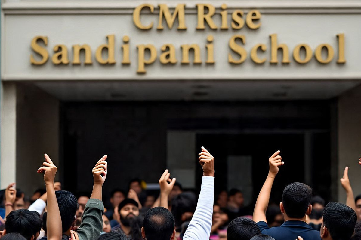cm rise sandipani school shift parents protest bus facility demand mp news