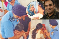 पकिस्तान हमले में शहीद हुए सुरेन्द्र मोगा के घर पहुंचे एयर चीफ, बेटे को सीने से
लगाकर मां को किया प्रणाम, रो पड़ी वीरांगना - image