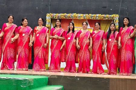 Inter-state Teej festival decorated with colourful waves