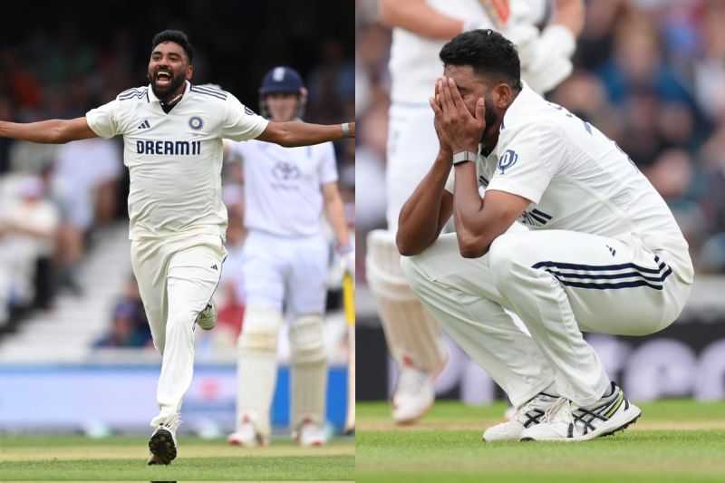 Mohammad Siraj in two moments (