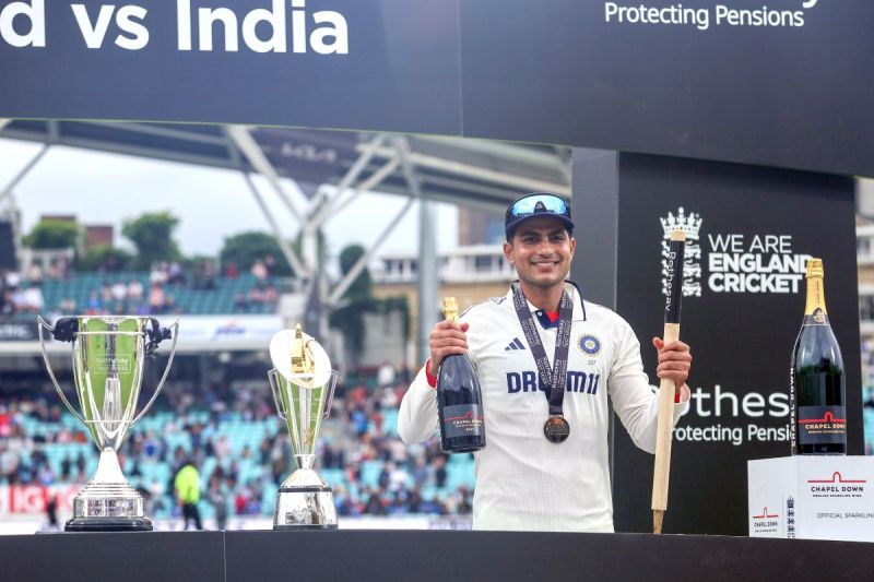 Shubman Gill with Player of the series award in eng vs ind test series 2025
