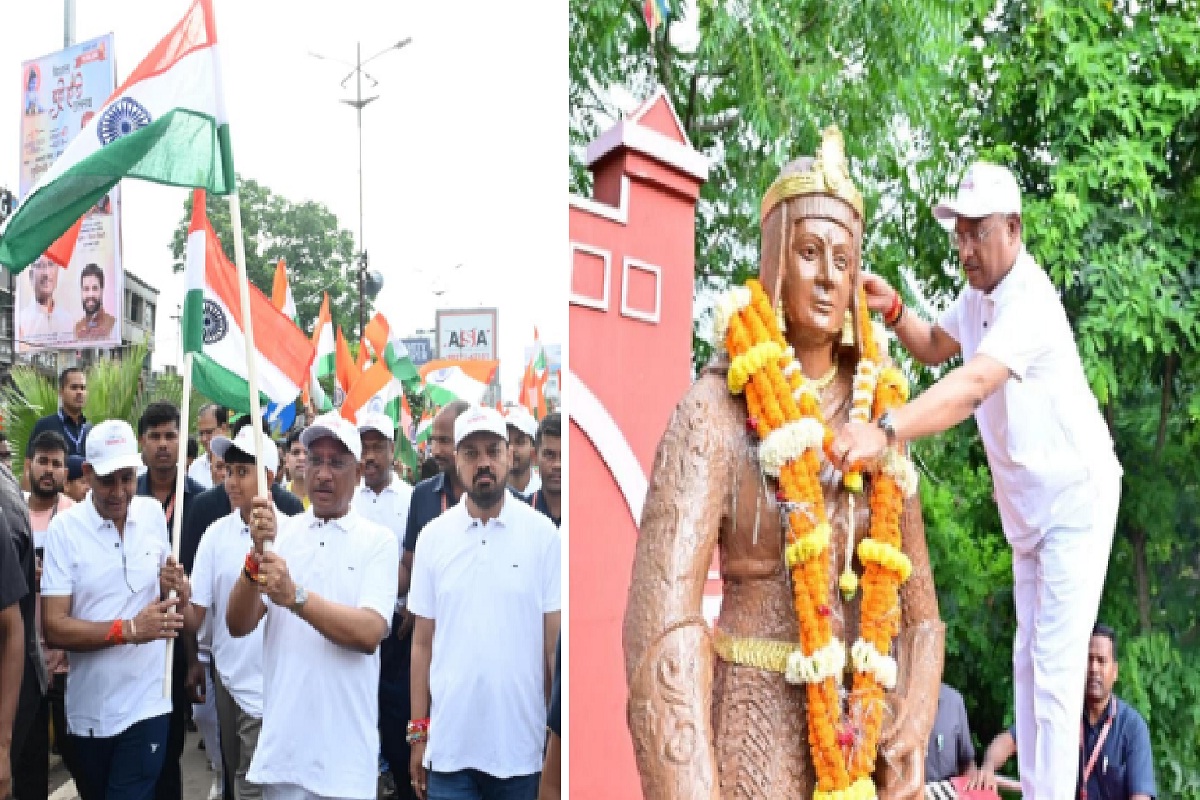 CM साय ने हजारों युवाओं के साथ लगाई स्वतंत्रता की दौड़, रानी दुर्गावती की प्रतिमा को किया नमन