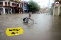 Rajasthan in 5 districts in 90 minutes torrential rain Meteorological Department Double alert today stormy winds warning