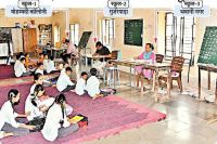 Children under the sky: Three schools operating in one room...conditions did not improve even after the accident