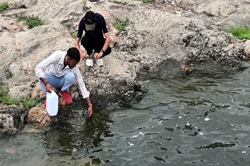 RPCB team reached the spot for investigation, took samples from three places