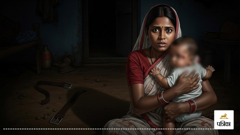 amroha father beats one month old baby up