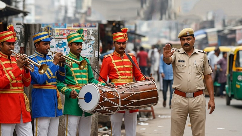 band dispute muslim operators hindu gods name police warning UP