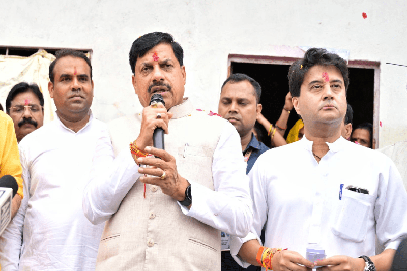 cm mohan yadav jyotiraditya scindia guna shivpuri tour
