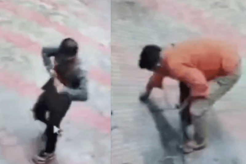 petrol pump firing video viral helmet rule bhind mp news