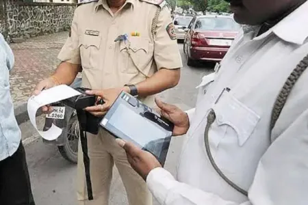 वाहन चालकों को परेशान कर रहा बना ई-चालान, पत्रिका फोटो