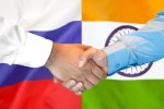 India-Russia handshake