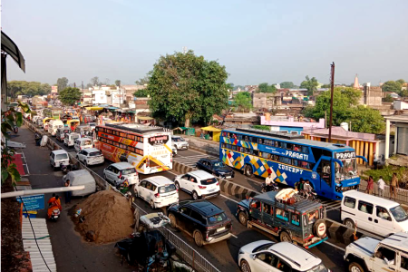 Bhopal-Indore Highway Jam
