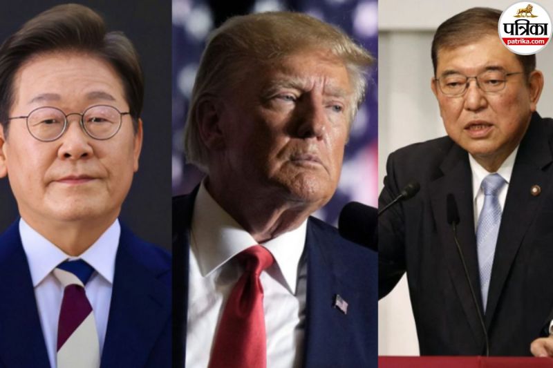 Leaders of South Korea, America and Japan