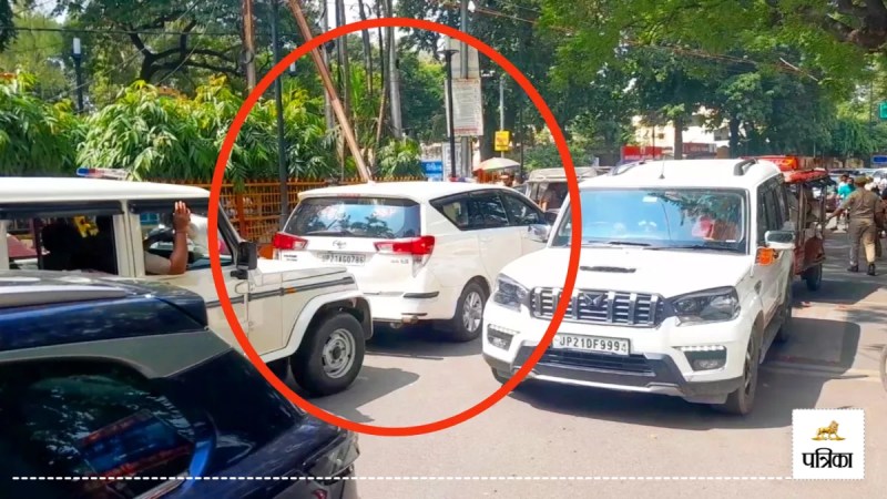 moradabad ssp stuck in traffic jam police department alert