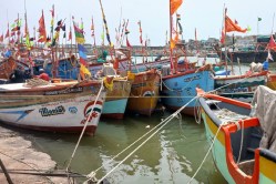 पोरबंदर में मौसम साफ होते ही समुद्र में निकले मछुआरे - image